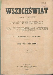 Wszechświat : Tygodnik popularny, poświęcony naukom przyrodniczym, 1888, T. 7, spis artykułów porządkiem abecadłowym nazwisk autorów