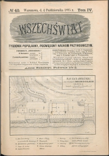 Wszechświat : Tygodnik popularny, poświęcony naukom przyrodniczym, 1885, T. 4, nr 40