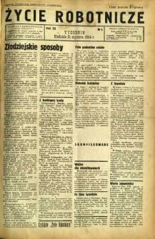 Życie Robotnicze, 1934, R. 12, nr 4