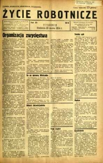 Życie Robotnicze, 1934, R. 12, nr 16