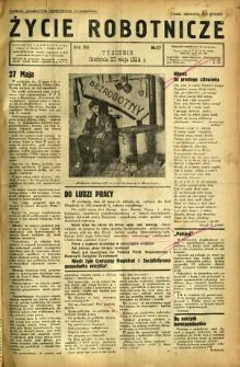 Życie Robotnicze, 1934, R. 12, nr 27