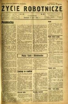 Życie Robotnicze, 1934, R. 12, nr 36