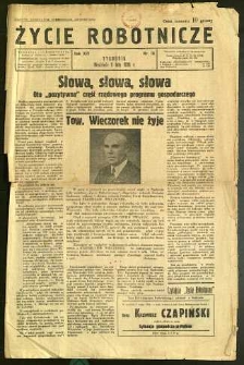 Życie Robotnicze, 1936, R. 14, nr 10