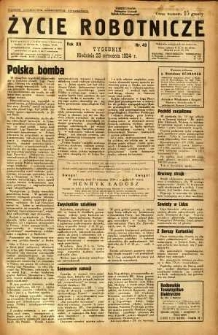 Życie Robotnicze, 1934, R. 12, nr 49