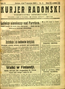 Kurier Radomski, 1940, R. 2, nr 3