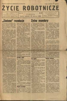 Życie Robotnicze, 1933, R. 11, nr 30