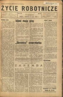Życie Robotnicze, 1933, R. 11, nr 35