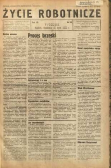 Życie Robotnicze, 1933, R. 11, nr 36