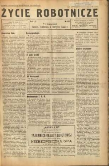 Życie Robotnicze, 1933, R. 11, nr 40