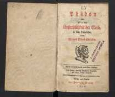 Phädon : oder über die Unsterblichkeit der Seele in drey Gesprächen [...] . 4. vermehrte und verbesserte Aufl