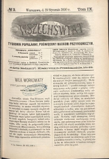 Wszechświat : Tygodnik popularny, poświęcony naukom przyrodniczym, 1890, T. 9, nr 3