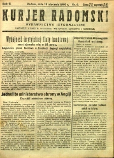 Kurier Radomski, 1940, R. 2, nr 6