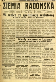 Ziemia Radomska, 1932, R. 5, nr 137