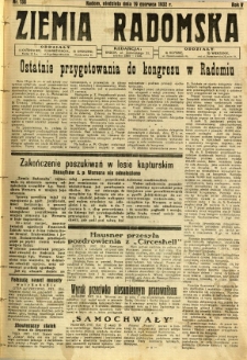 Ziemia Radomska, 1932, R. 5, nr 138