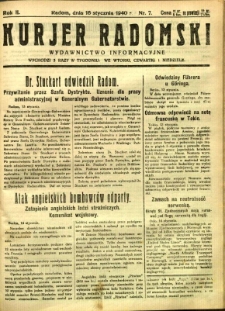 Kurier Radomski, 1940, R. 2, nr 7