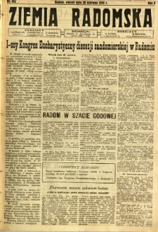 Ziemia Radomska, 1932, R. 5, nr 145