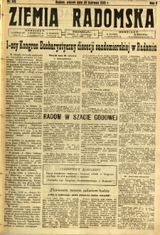 Ziemia Radomska, 1932, R. 5, nr 145