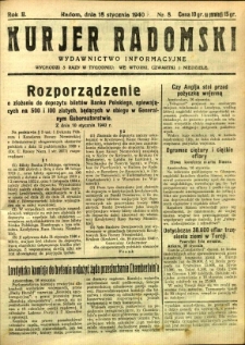 Kurier Radomski, 1940, R. 2, nr 8