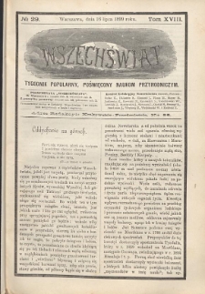Wszechświat : Tygodnik popularny, poświęcony naukom przyrodniczym, 1899, T. 18, nr 29
