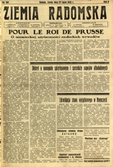 Ziemia Radomska, 1932, R. 5, nr 169
