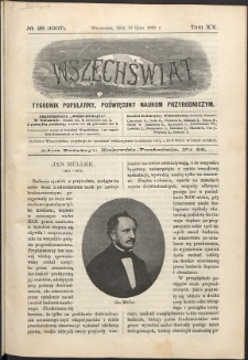 Wszechświat : Tygodnik popularny, poświęcony naukom przyrodniczym, 1901, T. 20, nr 28