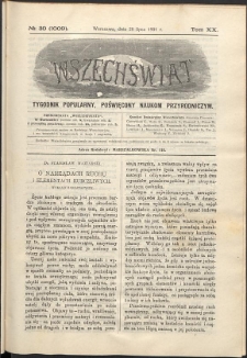 Wszechświat : Tygodnik popularny, poświęcony naukom przyrodniczym, 1901, T. 20, nr 30