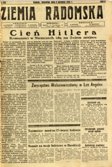 Ziemia Radomska, 1932, R. 5, nr 176