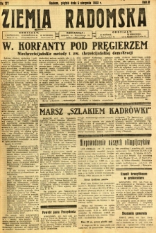 Ziemia Radomska, 1932, R. 5, nr 177
