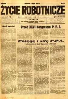 Życie Robotnicze, 1945, R. 18, nr 14