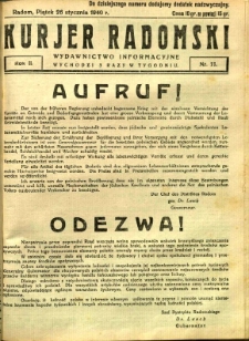Kurier Radomski, 1940, R. 2, nr 11