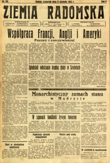 Ziemia Radomska, 1932, R. 5, nr 182