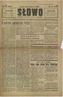 Słowo, 1930. R. 9, nr 59