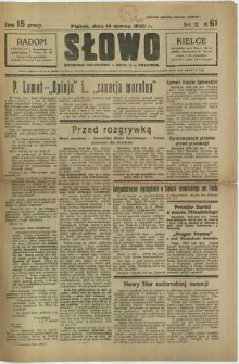 Słowo, 1930. R. 9, nr 61
