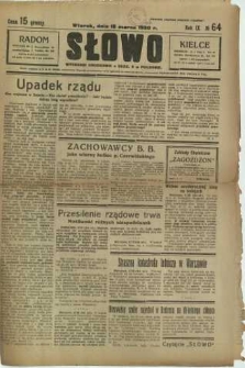 Słowo, 1930. R. 9, nr 64