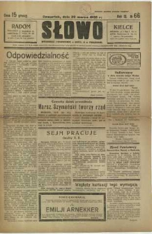 Słowo, 1930. R. 9, nr 66
