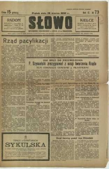 Słowo, 1930. R. 9, nr 73