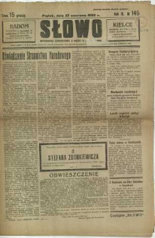 Słowo, 1930. R. 9, nr 145