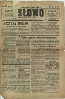 Słowo, 1930. R. 9, nr 151