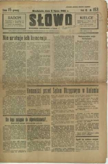Słowo, 1930. R. 9, nr 153