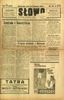 Słowo, 1929, R. 8, nr 272
