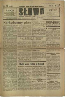 Słowo, 1930. R. 9, nr 137