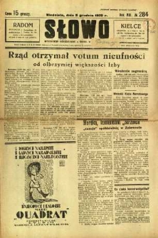 Słowo, 1929, R. 8, nr 284