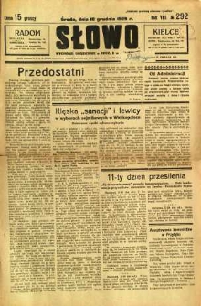 Słowo, 1929, R. 8, nr 292