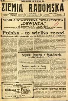 Ziemia Radomska, 1932, R. 5, nr 196