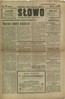Słowo, 1930. R. 9, nr 131