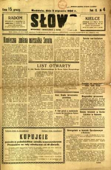 Słowo, 1930. R. 9, nr 4