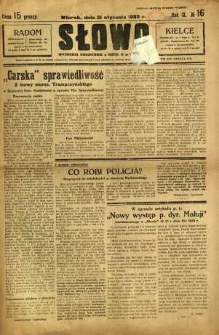 Słowo, 1930. R. 9, nr 16