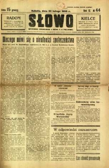 Słowo, 1930. R. 9, nr 44