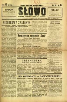 Słowo, 1930. R. 9, nr 47