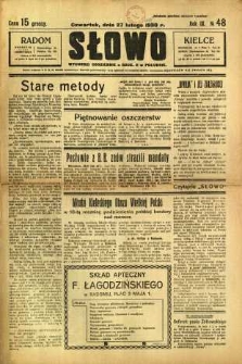 Słowo, 1930. R. 9, nr 48